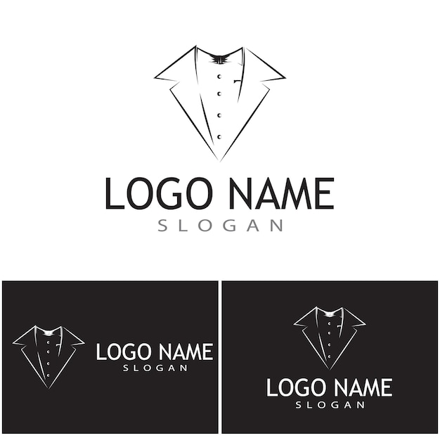 Tuxedo logo template simbolo vettoriale natura