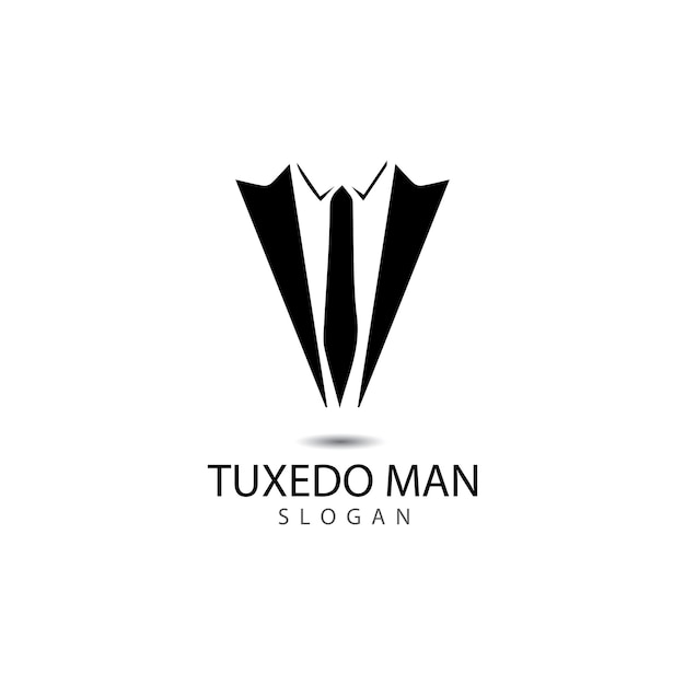 Tuxedo man logo design vector template