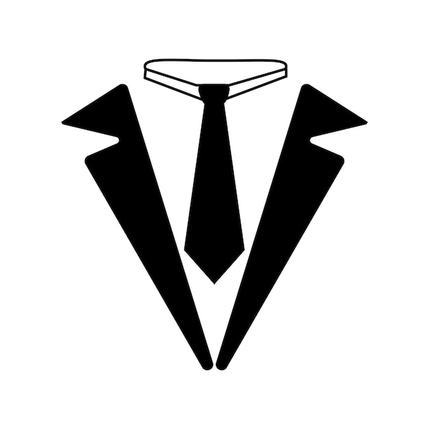 Tuxedo pictogram logo vector ontwerpsjabloon