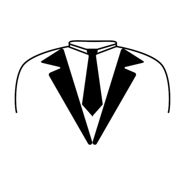 Tuxedo pictogram logo vector ontwerpsjabloon
