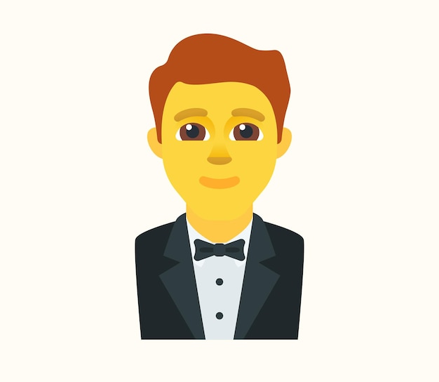 Tuxedo Suit Vector Isolated Character. Tuxedo Icon