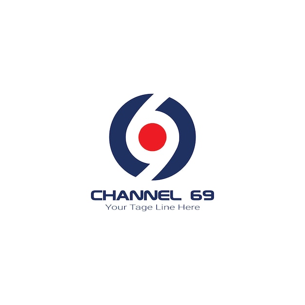 Векторный шаблон дизайна логотипа телеканала