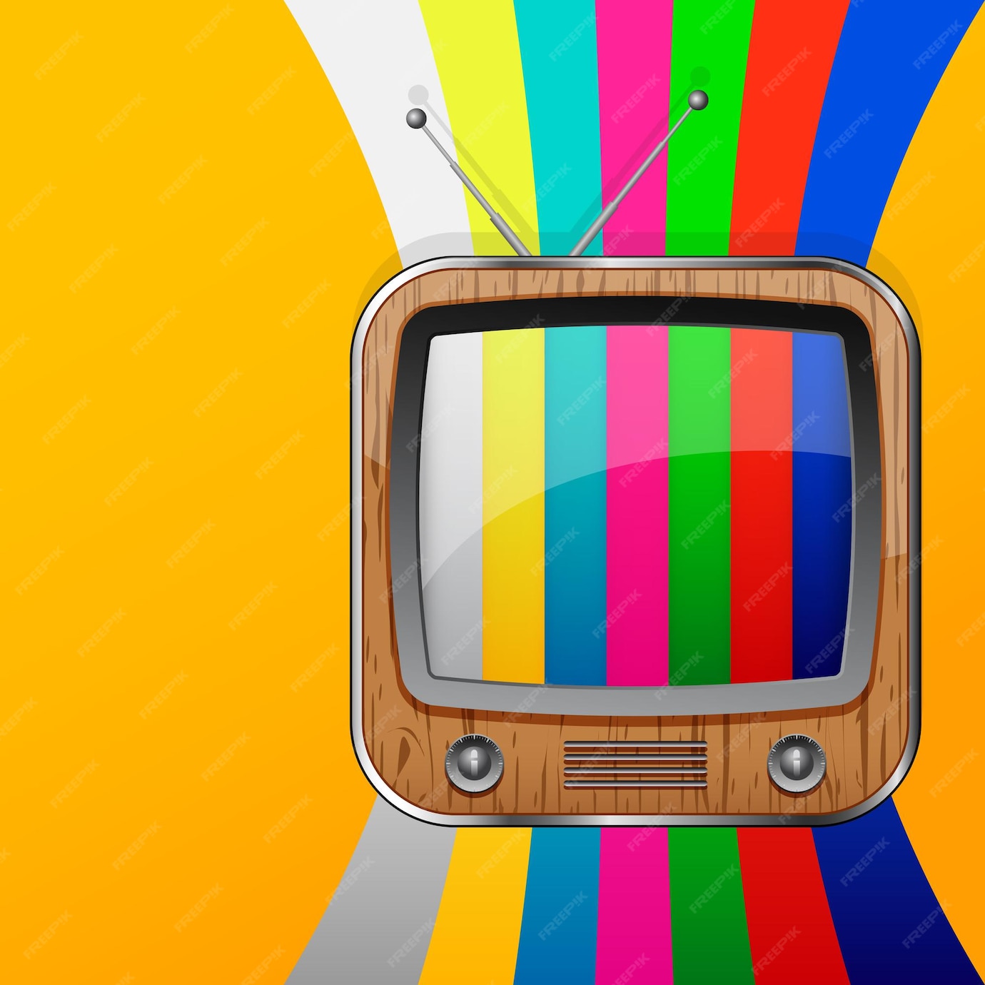 Premium Vector | Tv colorful no signal background