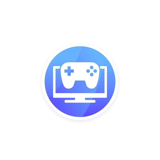 TV and gamepad icon for web