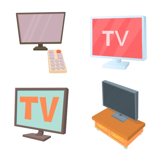 Tv lcd icon set