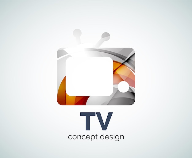 Vettore modello di logo tv