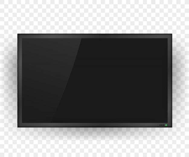 Tv, modern blank screen. lcd tv screen.    illustration.