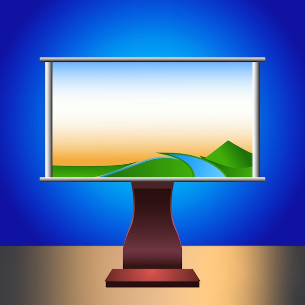 TV-monitor vector achtergrondontwerp