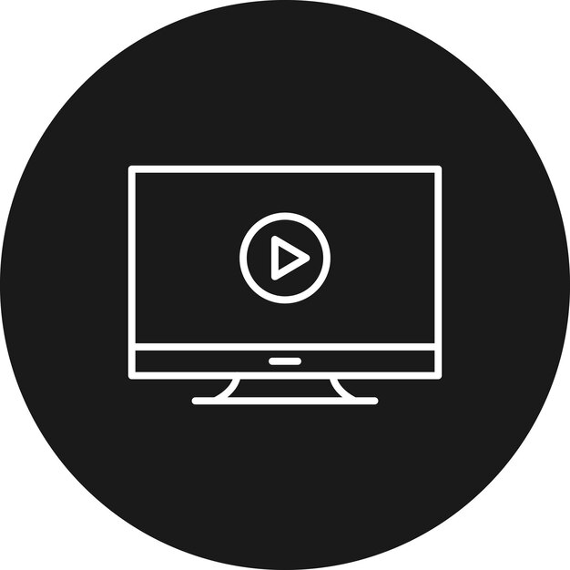 テレビモニターのベクトルアイコンをホテル管理アイコンセットに使用できます