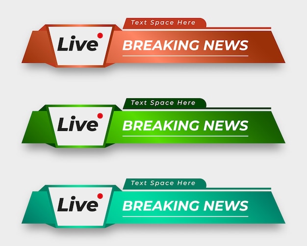 Tv news bar bars newspaper social media bars Television broadcast media title banner title bar