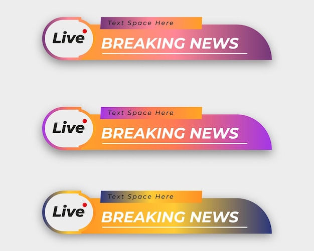 Tv news bar bars newspaper social media bars Television broadcast media title banner title bar