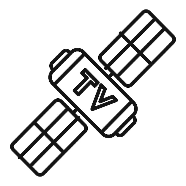 TV satelliet pictogram Overzicht tv satelliet vector pictogram voor webdesign geïsoleerd op een witte achtergrond