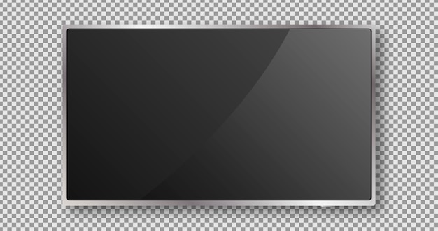 Tv schermweergave. zwart monitorontwerp. lcd-scherm