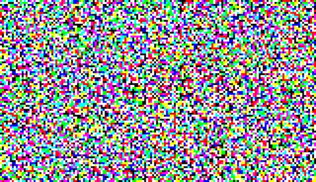 TV screen noise pixel glitch texture background vector illustration