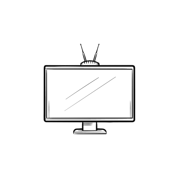 TV set hand getrokken schets doodle icon