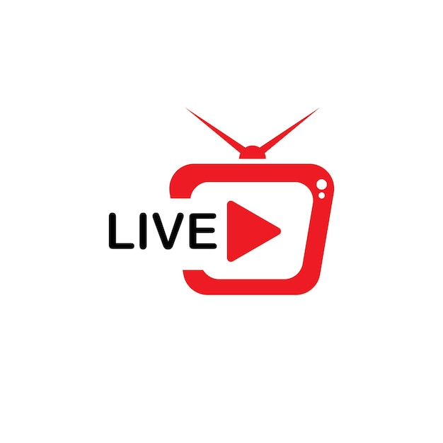 Tv televisie logo live streaming ontwerp