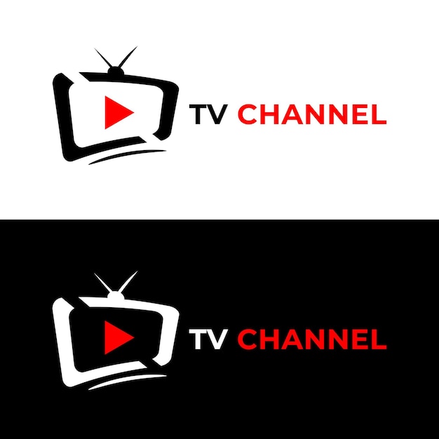 TV or Television channel logo design template