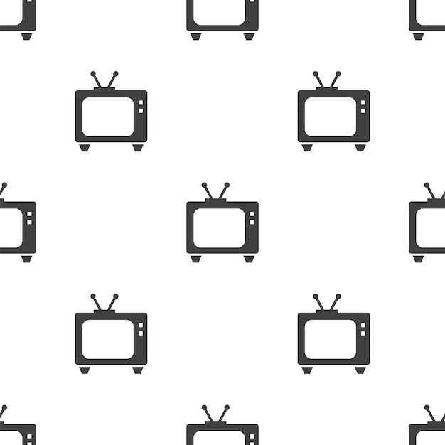 Tv, motivo vettoriale senza soluzione di continuità, modificabile può essere utilizzato per sfondi di pagine web, riempimenti a motivo