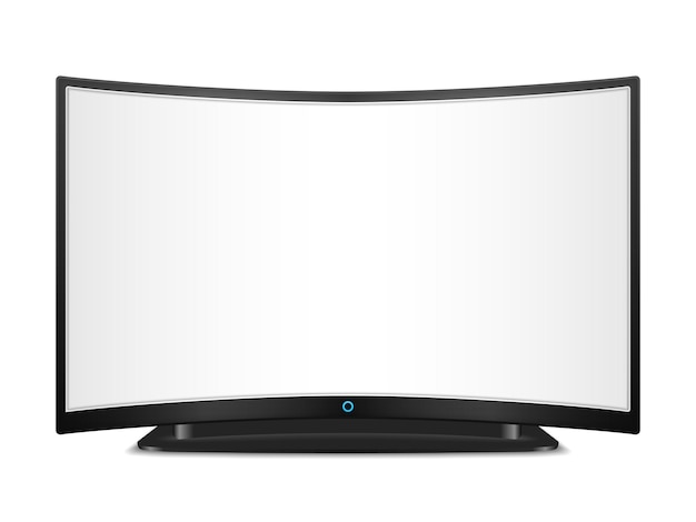 TV with curved screen vector eps10 illustration