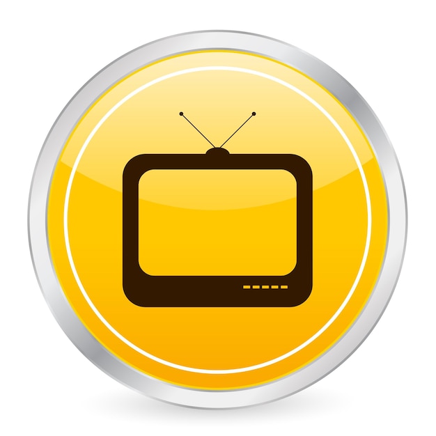 Tv yellow circle icon