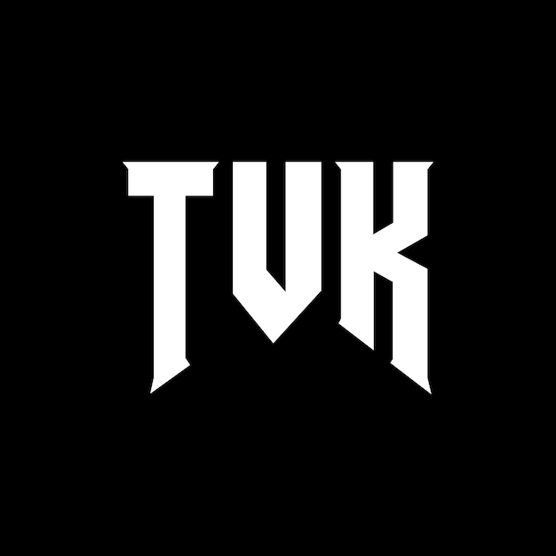 TVKのロゴデザイン 黒と白の色の組み合わせ TVKロゴ ベクトル TVK ロゴデザイン TVK アイコン TVK アルファベット TVK タイポグラフィー ロゴデザイン