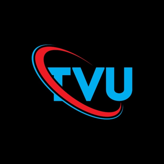 Vector tvu logo tvu letter tvu letter logo ontwerp initialen tvu logo gekoppeld aan cirkel en hoofdletters monogram logo tvu typografie voor technologie bedrijf en vastgoed merk