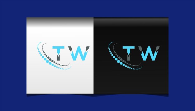 Tw initial modern logo design vector icon template