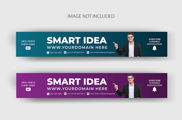 Twee banners voor een slimme ideeënwebsite