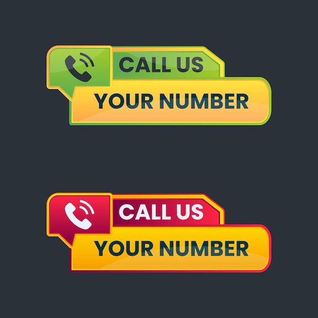 Twee borden die zeggen bel ons uw nummer.