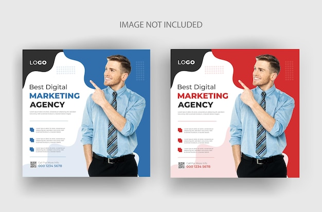 Twee flyers voor een marketingbureau