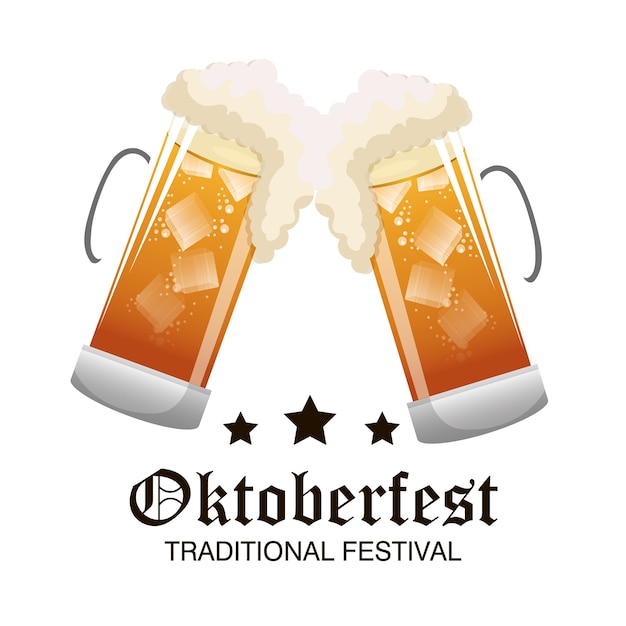 Twee glas bier oktoberfest