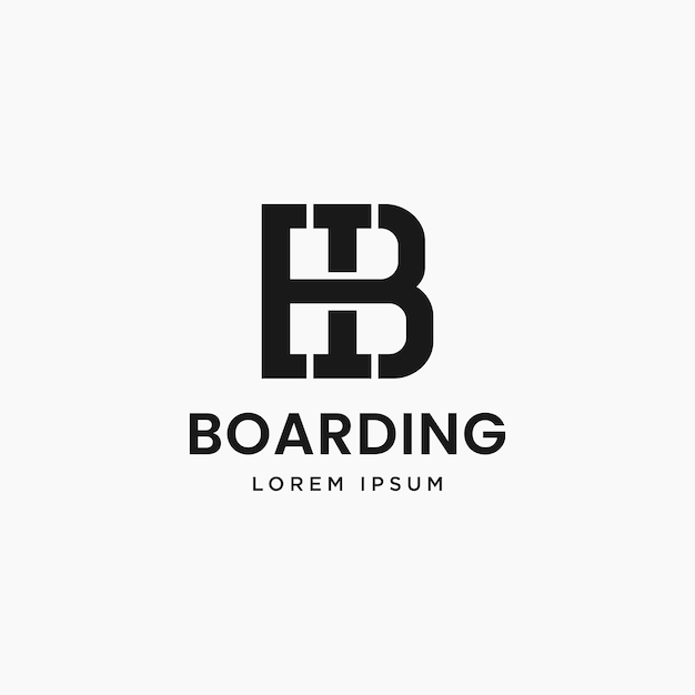 Twee letters afkorting BI of IB logo ontwerpconcept overlappende letters B en I bedrijfsidentiteit