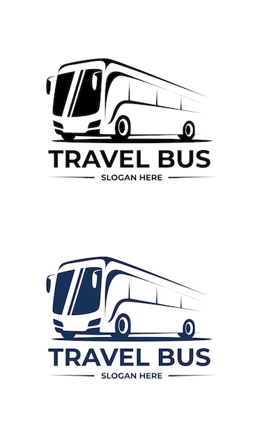 Vector twee logo's voor een reisbus