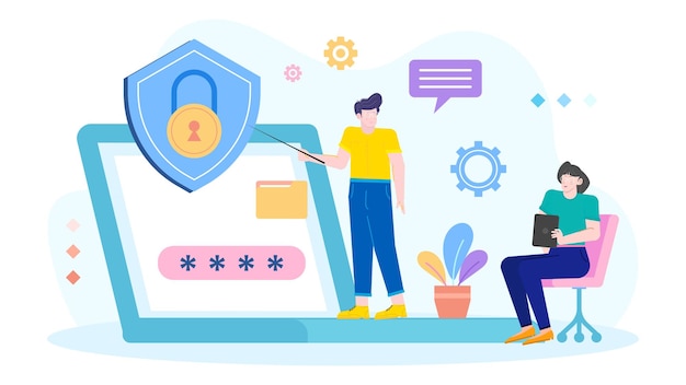 Twee personen kregen training over beste praktijken op het gebied van cybersecurity