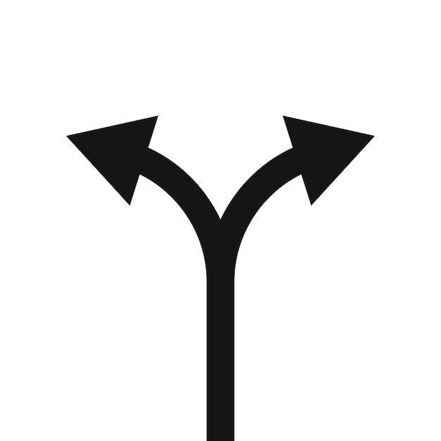 Twee richtingen pijl symbool vectorillustratie