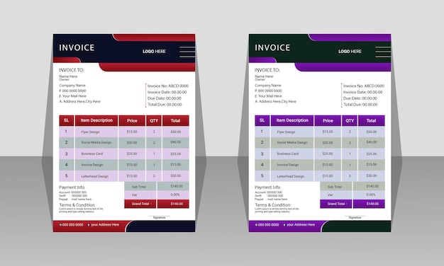 Twee screenshots van een businessplan en een waarop factuur staat.
