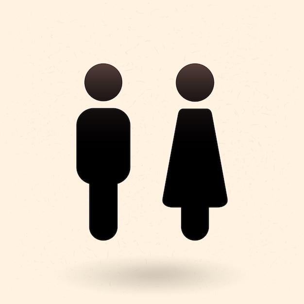 Twee vectorpictogrammen mannelijke en vrouwelijke geslachtsborden