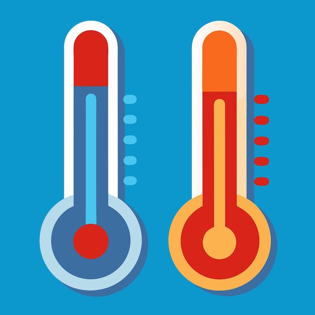 twee verschillende gekleurde tekens die de temperatuur van 10 graden zeggen