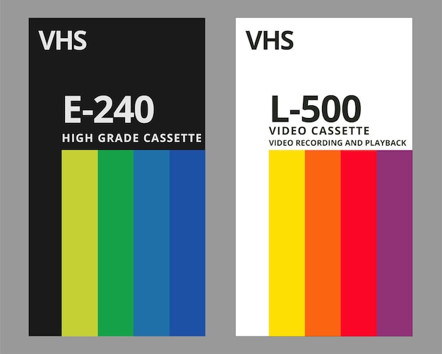 Twee VHS-covers in zwart-wit