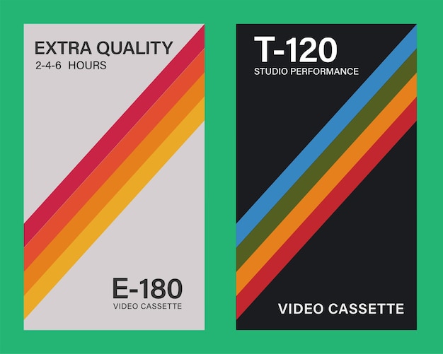 Twee VHS-covers in zwart-wit