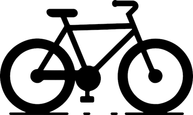 Twee wielen bij fiets minimale vector silhouet zwarte kleur silhouet 2