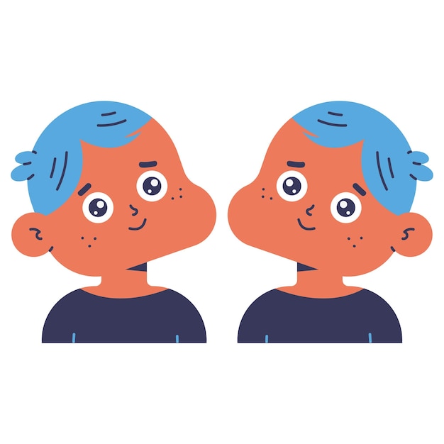 Tweelingen sterrenbeeld vector stripfiguur
