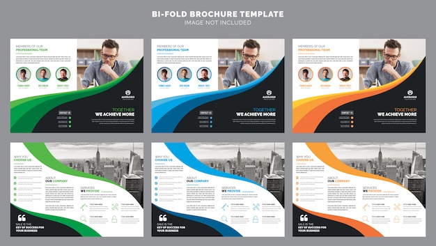 Tweevoudige brochure template