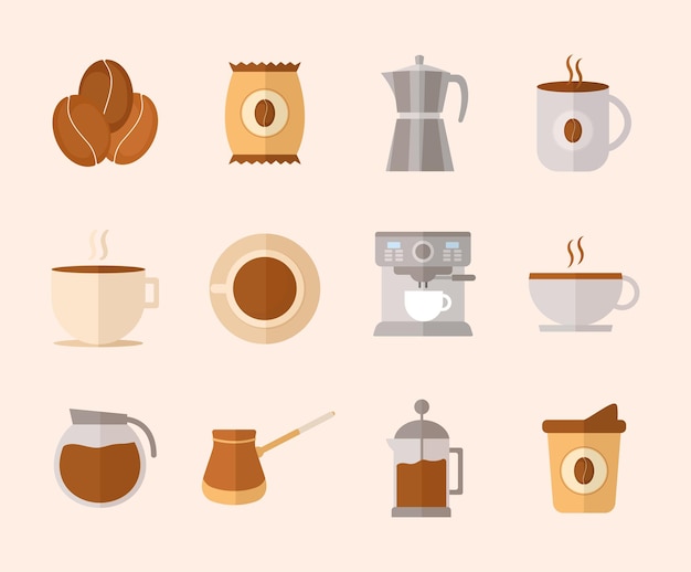 Twelve coffee items