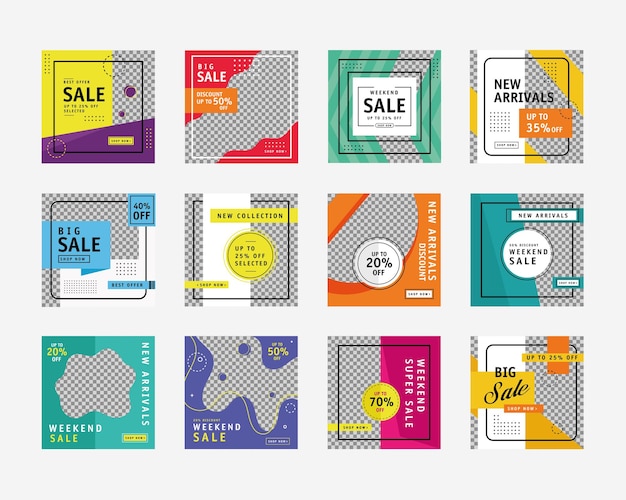 Twelve commercial templates