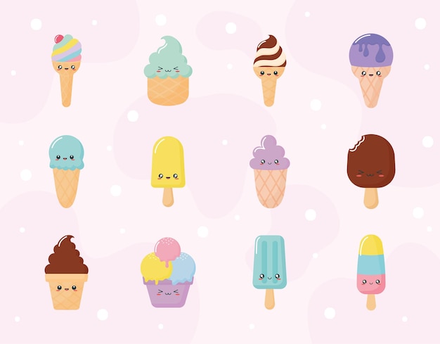 Dodici gelati kawaii