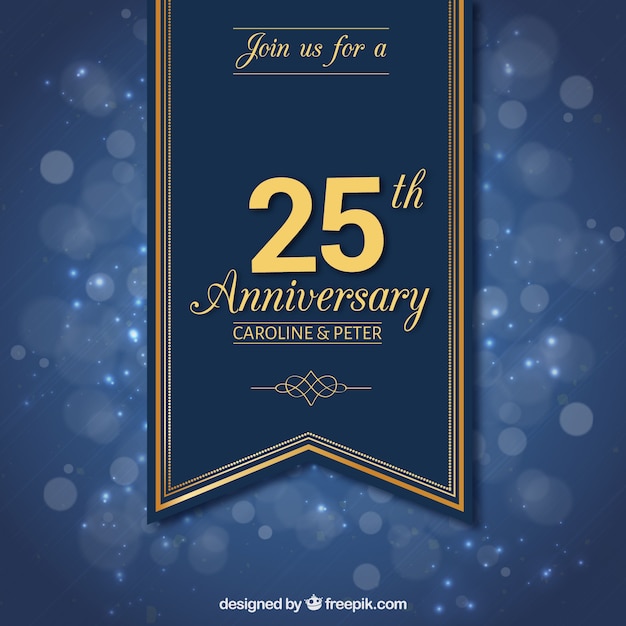 Vector twenty fifth anniversary ribbon