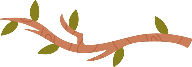 Vector twig with leaves