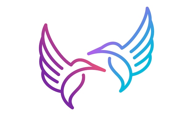 twin bird colorful logo