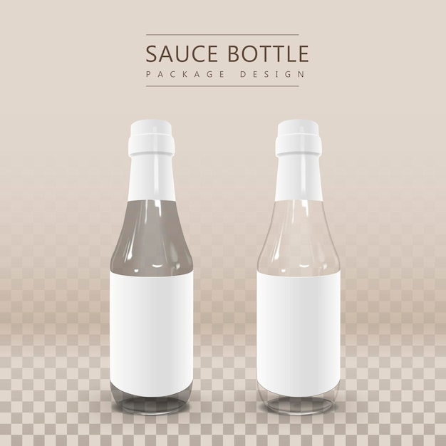 Twin blank sauce bottle